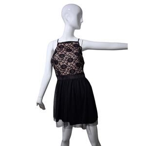 Speechless Whimsigoth Junior XL Blk Lace Tulle Fairygoth Witchy Party Dress‎